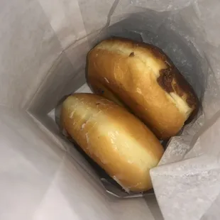 Glaze and chocolate ring doughnut! DELICIOUS!