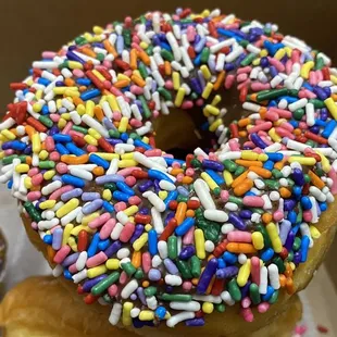 Chocolate Frosted Donut with Sprinkles