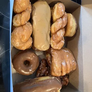 Box of assorted donuts