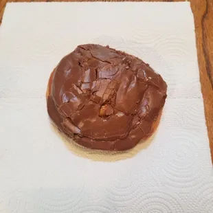 Chocolate Frosted Cinnamon Roll