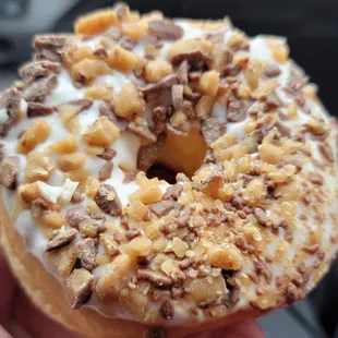 Toffee piece donut