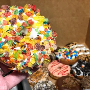 Flavors include Fruity Pebbles, Kit Kat, Butterfinger, Caramel Delite, Toffee Heath, S&apos;more, Nutella, Starwberry Shortcake and more.