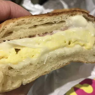 Ham egg and cheese croissant