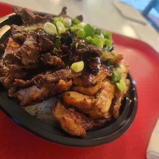 Chicken and steak bowl