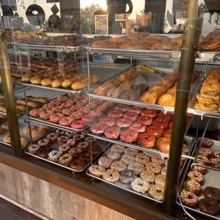 Wide selection of yummy sweet donuts!
