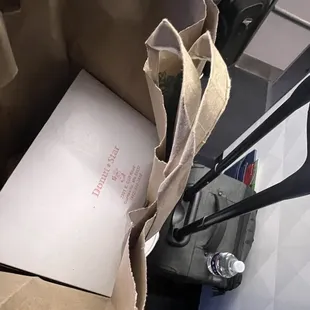 Traveling back to DC with a box of donuts for the family.