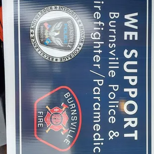 a sign for a fire department