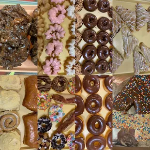 over 50+ donut flavors and bakery treats (apple fritters, turnovers, and bear claws) are made each morning in small batches.