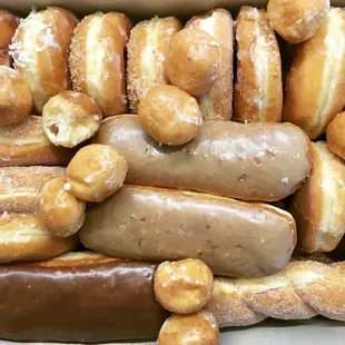 Box of goodness ! Love the donut holes moist for the kiddos