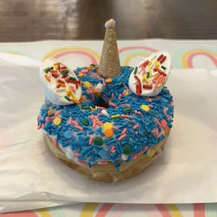 Unicorn sprinkle doughnut