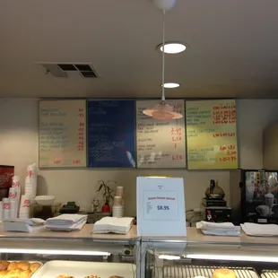 a display of donuts in a bakery