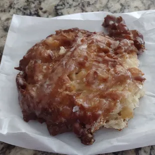 Their yummy thin Apple Fritter.