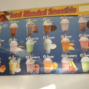 Boba Menu