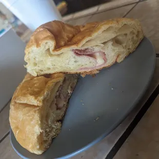 Light and airy croissant but barely any ham and cheese