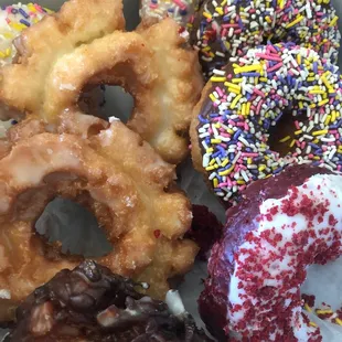 Classics, Apple Fritter, Spinkles, "Old-Fashioned" Buttermilk Glaze &amp;.... a drumroll please... RED VELVET!!