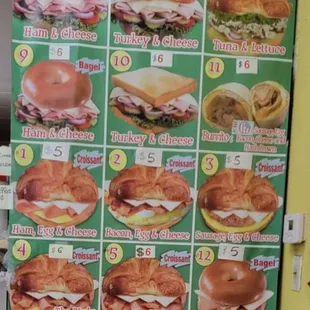Food menu options