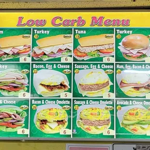 Low Carb/Keto options available