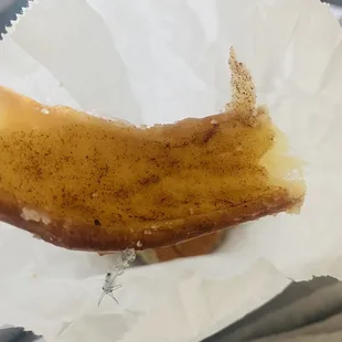 Hair in my donut.  It was halfway encased in the glaze.