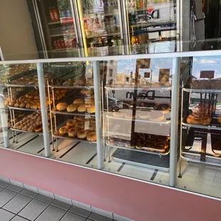 pastries and pastries in display case