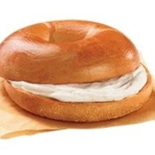 Plain bagel with cream cheese