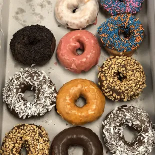 a variety of donuts