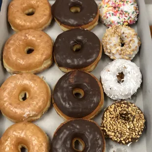 a variety of donuts