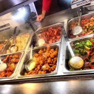 a variety of food items