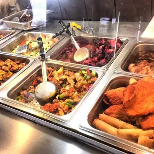 a variety of food items