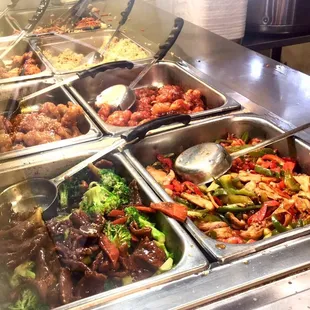 a variety of food items