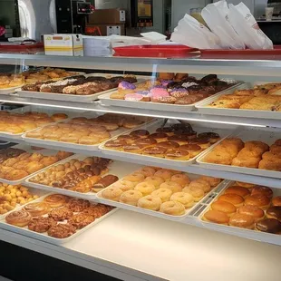 a display of donuts