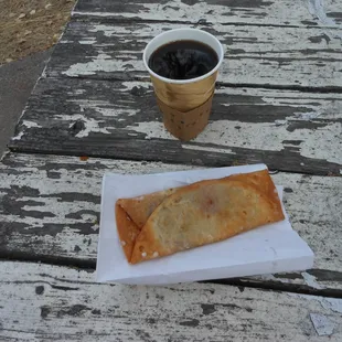 flat pastry with raspberry filling