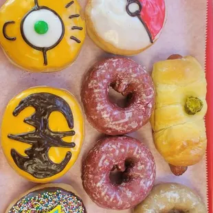 Donuts and a jalapeno sausage roll