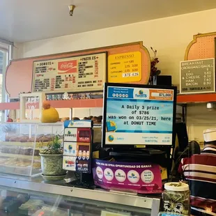 a display of donuts in a bakery