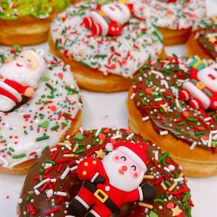 The happy Santa Claus donut