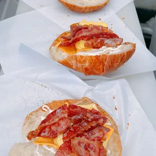 Bacon, egg, and cheese croissant