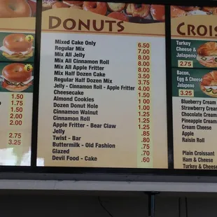 Donut menu
