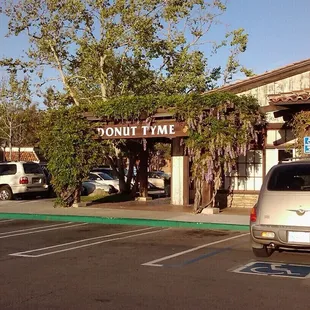 a car parked in a parking lot