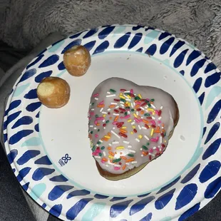 Heart shaped doughnut for the month of February