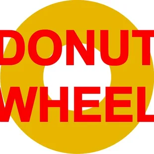 a donut wheel with the words donut wheel