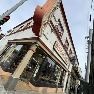 Donut World at the intersection of Judah and 9th.