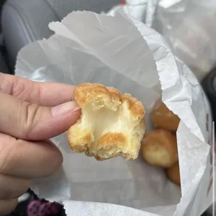 Custard donut holes. Soooooo good!