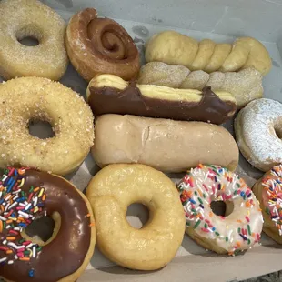 a variety of donuts