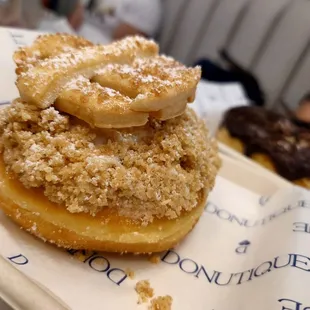 Apple pie donut.
