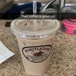 Their iced coffee (which was delicious) !