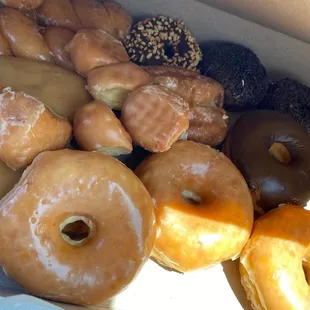 A dozen donuts.