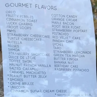 Donut menu on drive through window