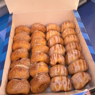 Party Box with half cinnamon half glaze