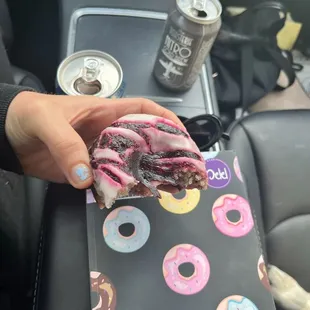 Gluten-free donut option of the day! The psychology journal created to write down your thoughts on donut break.