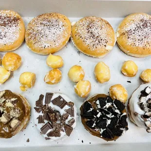 a variety of donuts