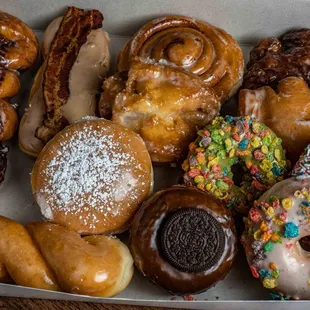 a variety of doughnuts